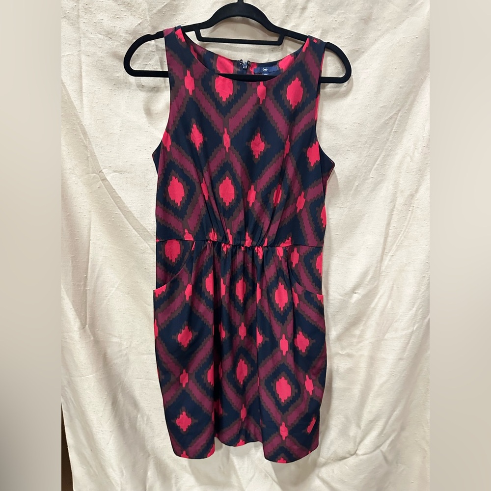 GAP Red and Blue Halter Sundress Sleeveless Mini